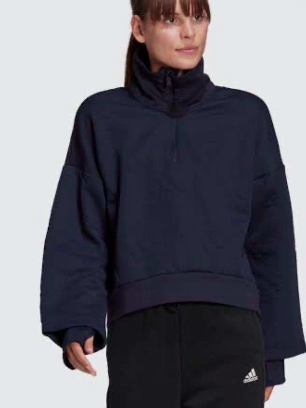 adidas Aeroready Logo Jacquard Half Zip/Quarter Zip Sweatshirt".